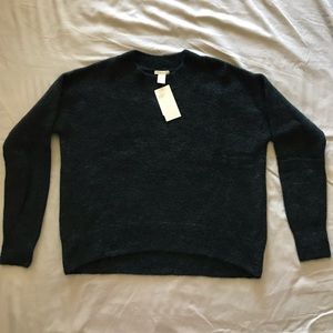 H&M Mohair-blend emerald sweater NWT